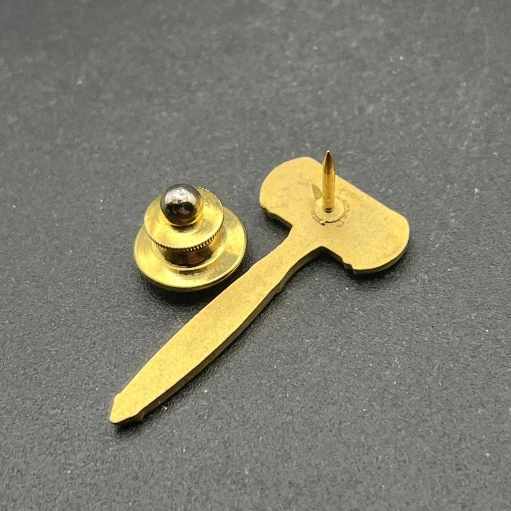 Judge's Gavel Court Law‎ Gold Tone Lapel Hat Pin